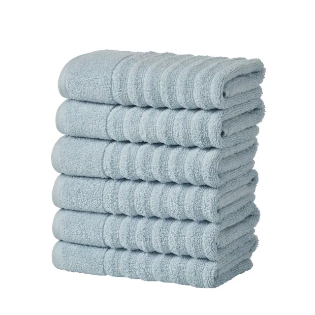 Luxury Cotton Ribbed Texture Towel Set - Great Bay Home .