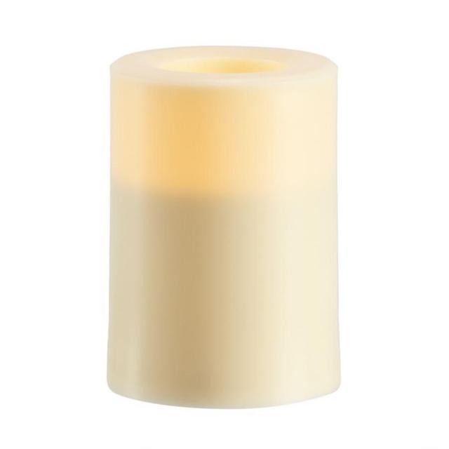 Standard Flameless Outdoor Pillar Candle, Ivory - 4 x 8