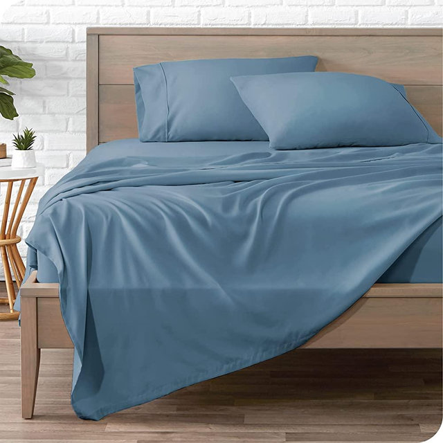 Bare Home King Sheet Set - 1800 Ultra-Soft Microfiber King Bed Sheets - Double Brushed - King Sheets Set - Deep Pocket - Bedding Sheets & Pillowcases (King, Coronet Blue)