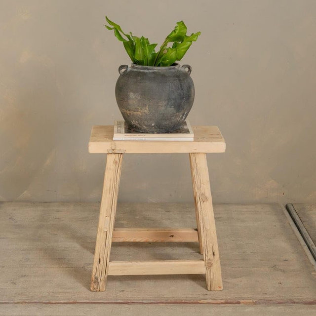 direfly Vintage Reclaimed Cypress Rectangle Stool