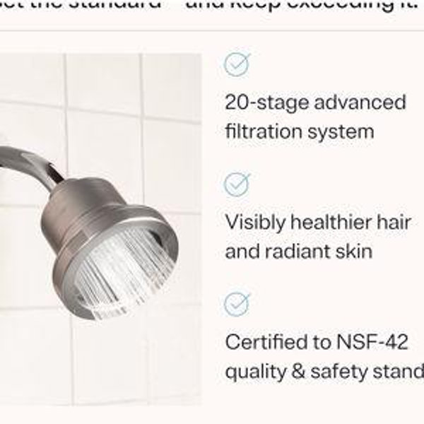 Filtered Showerhead for Healthier Hair and Skin by MDhair