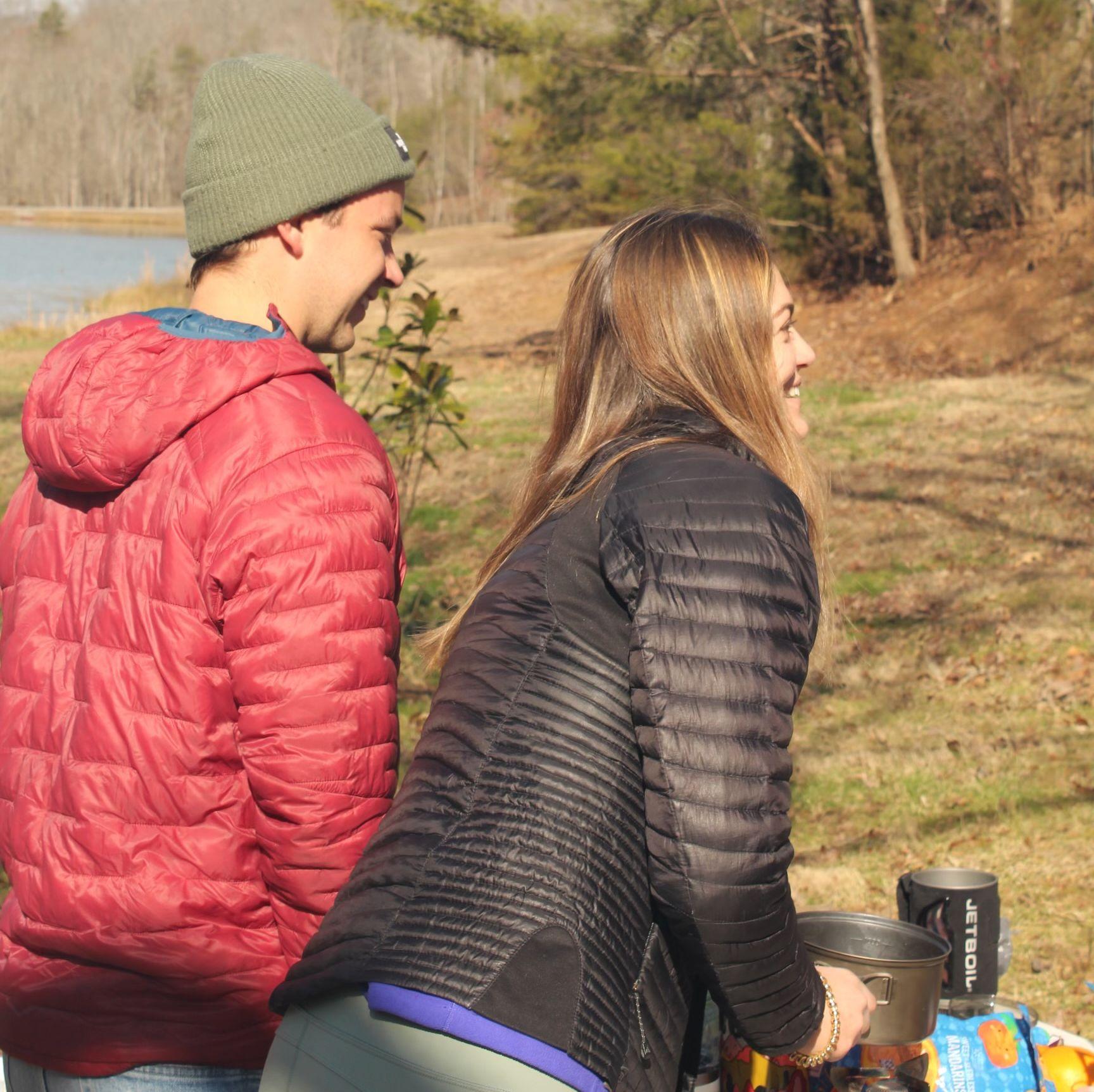 On our first camping trip together with friends we were both sizing up the other's outdoor abilities in the January chill. We passed!