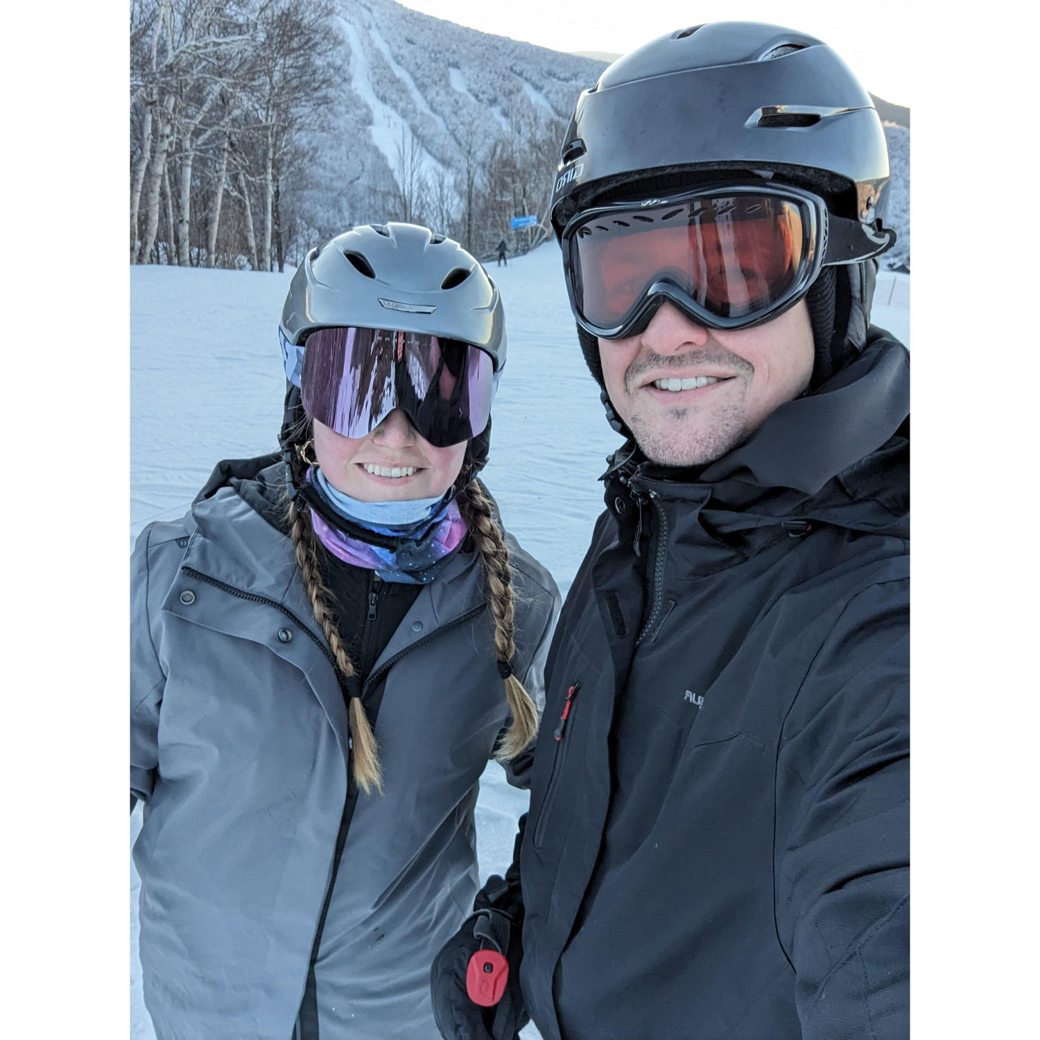 Seth popped the question in Stowe, Vermont! We had tons of fun enjoying the snow that week