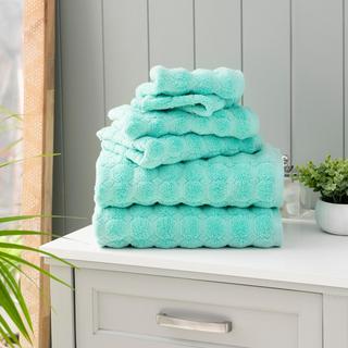 Textured Geometric Cotton 6-Piece Bath Towel Set