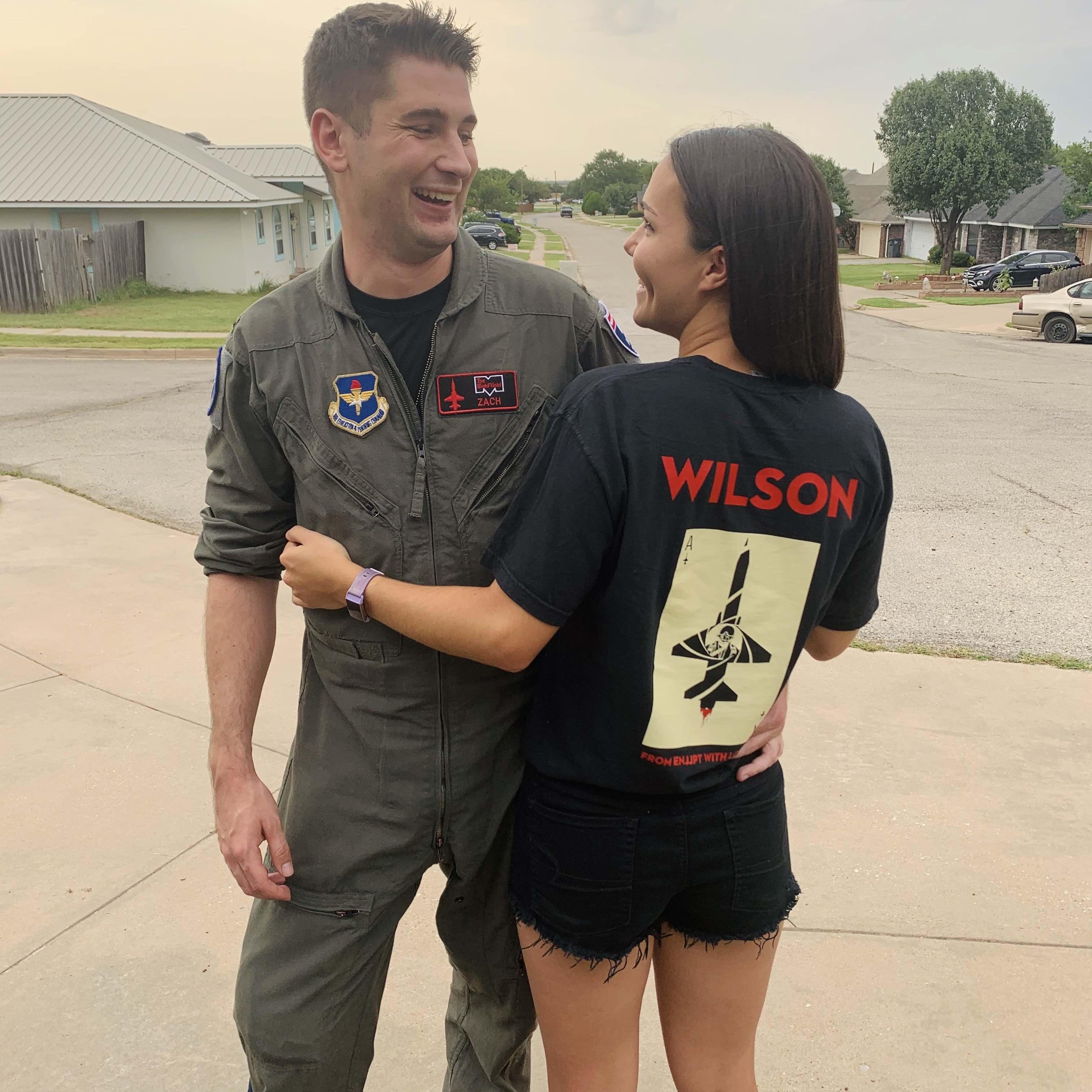 Drop night! The day we found out that Zach would be flying the F15E Strike Eagle