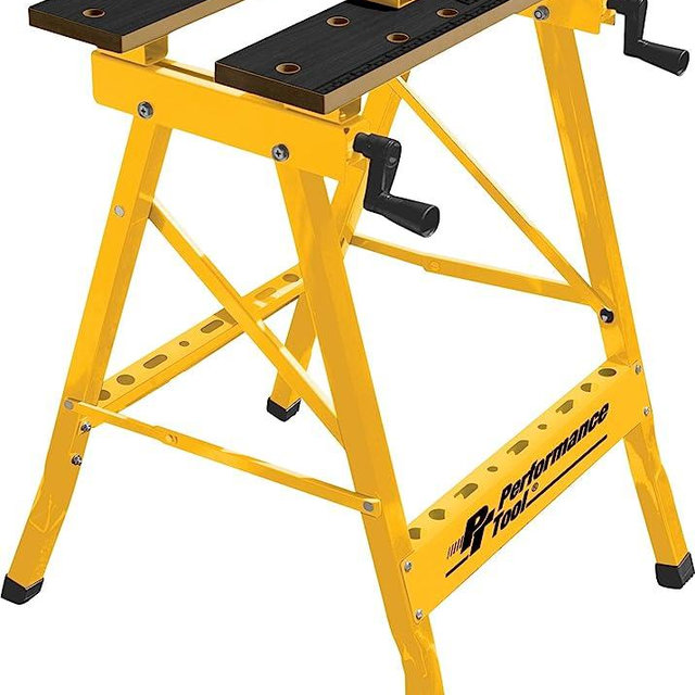 Performance Tool W54025 Portable Multipurpose Workbench and Vise (200 lbs Capacity) , Yellow