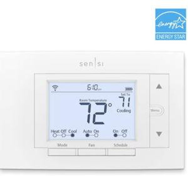 Emerson White Smart Compatible Thermostat with Wi-Fi Compatibility
