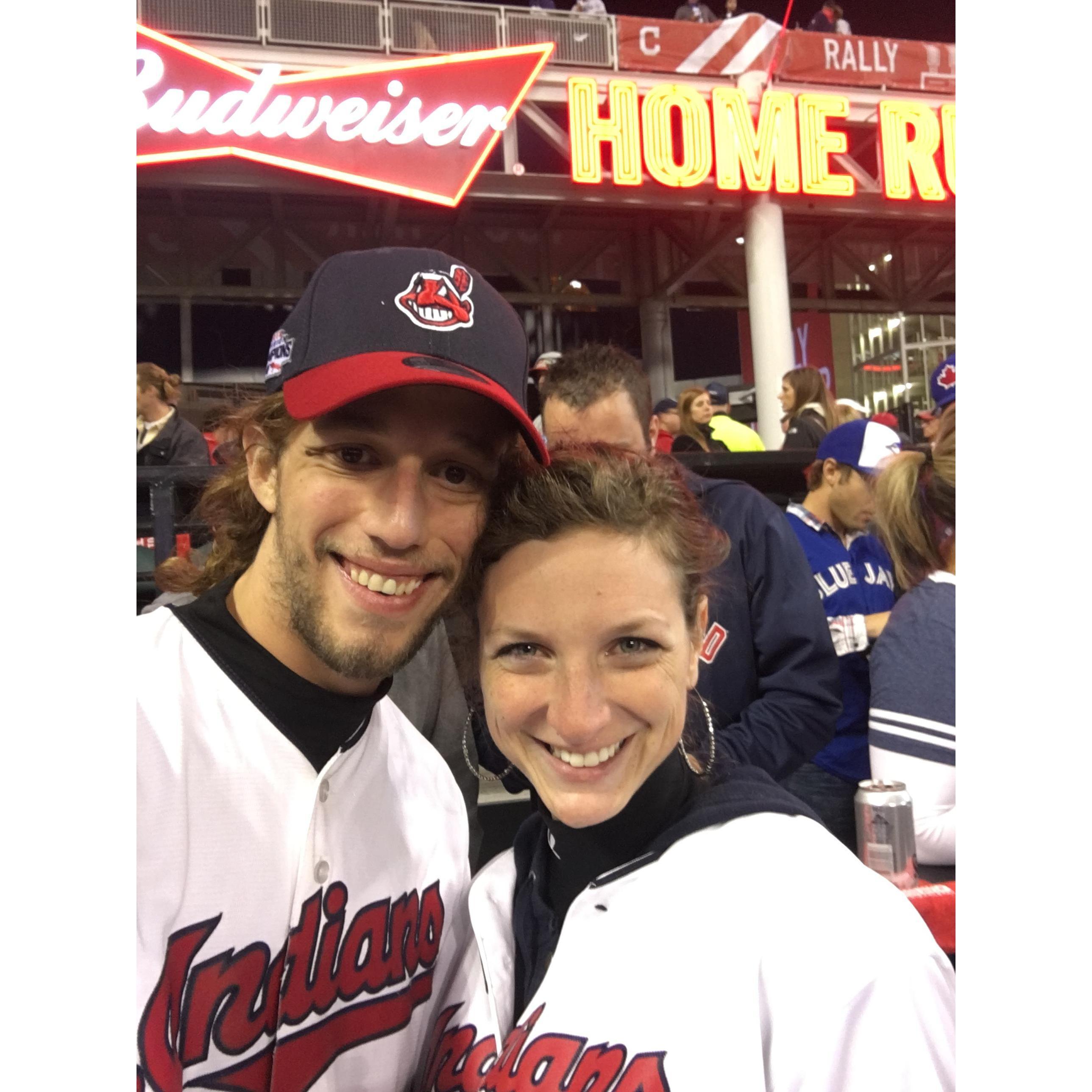 At the Indians ALCS game in 2016.