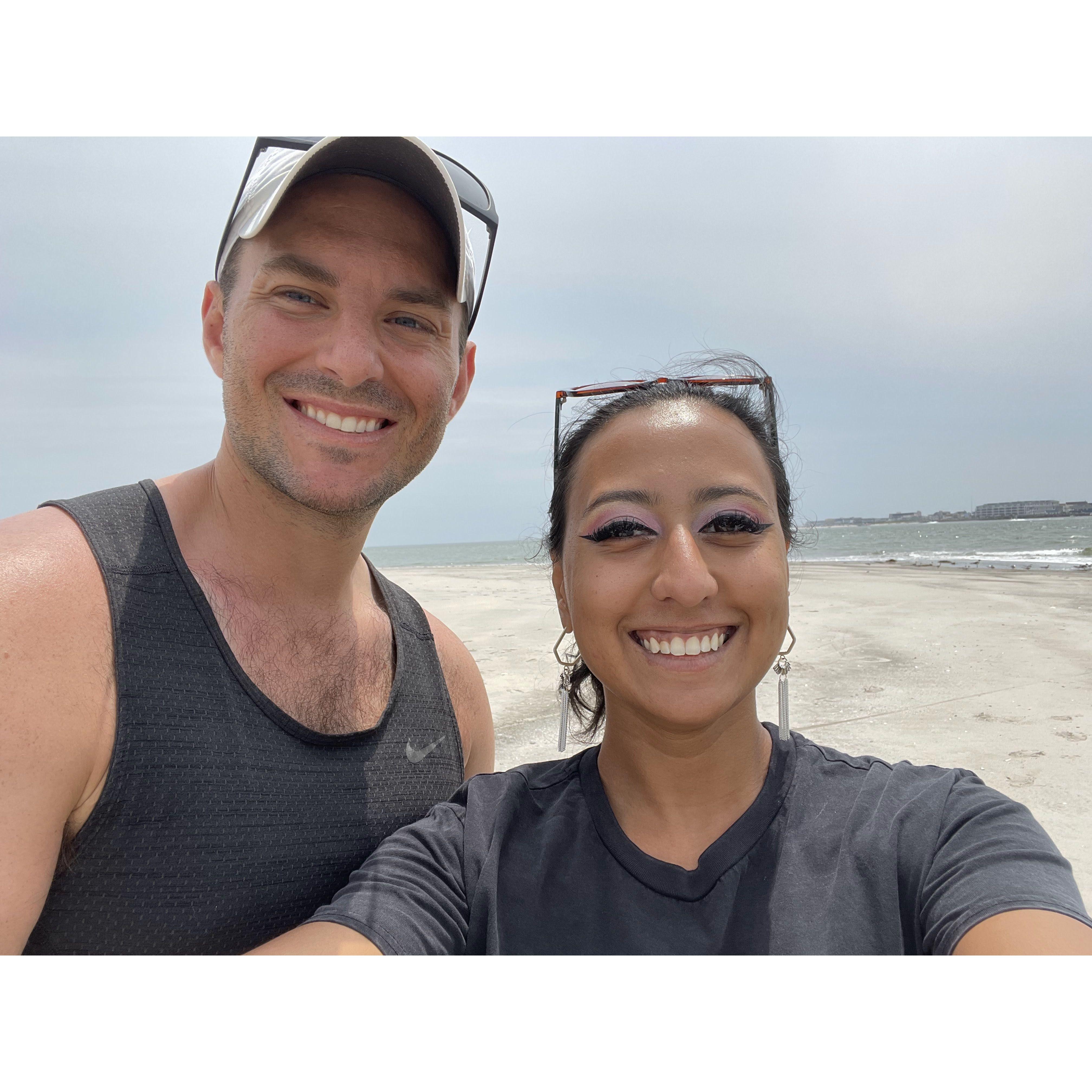 At the beach in North Wildwood, July 2021