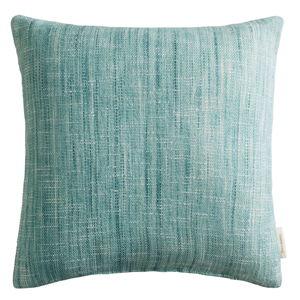 Teal Solid Woven Reversible Indoor Outdoor Throw Pillow