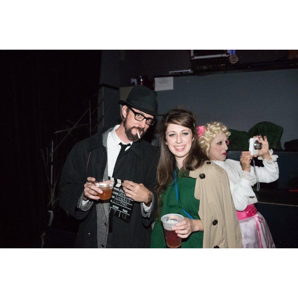 Our first and only couples Halloween costume not long after we met - Ana Karina and Jean Luc Godard.
