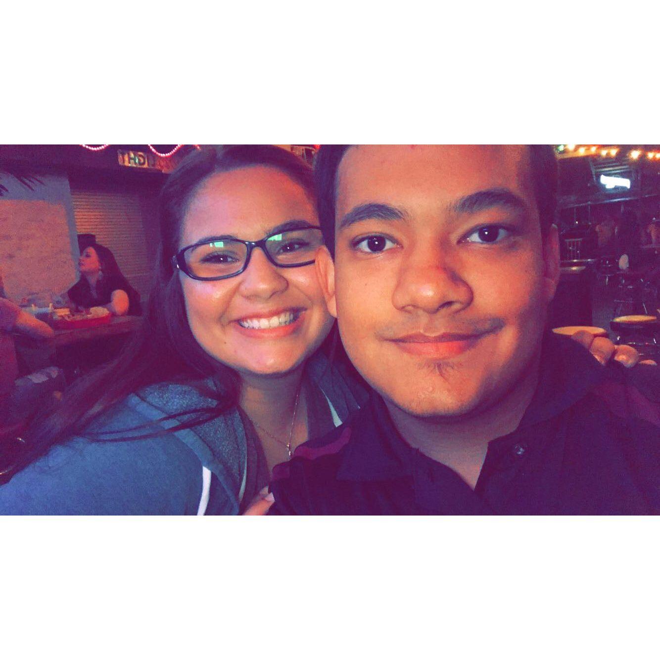 we took this picture shortly after we started dating!