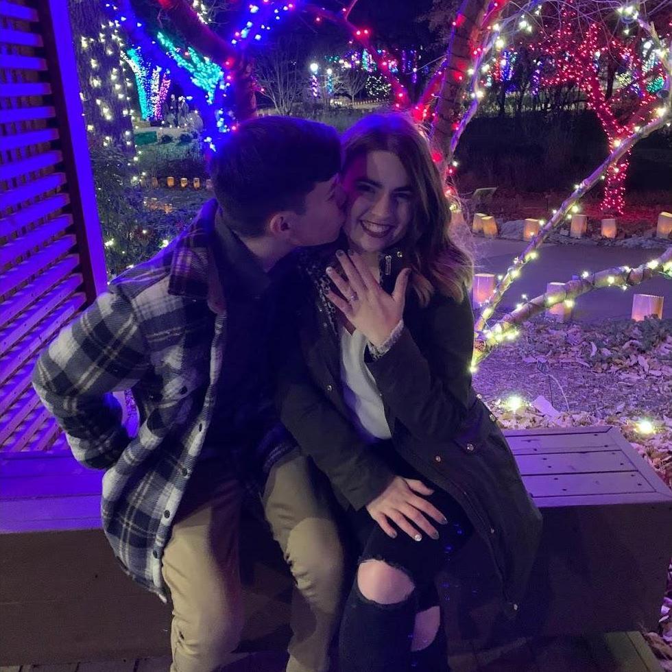 December 20, 2020! The couple gets engaged at Illuminations at Botanica!!
