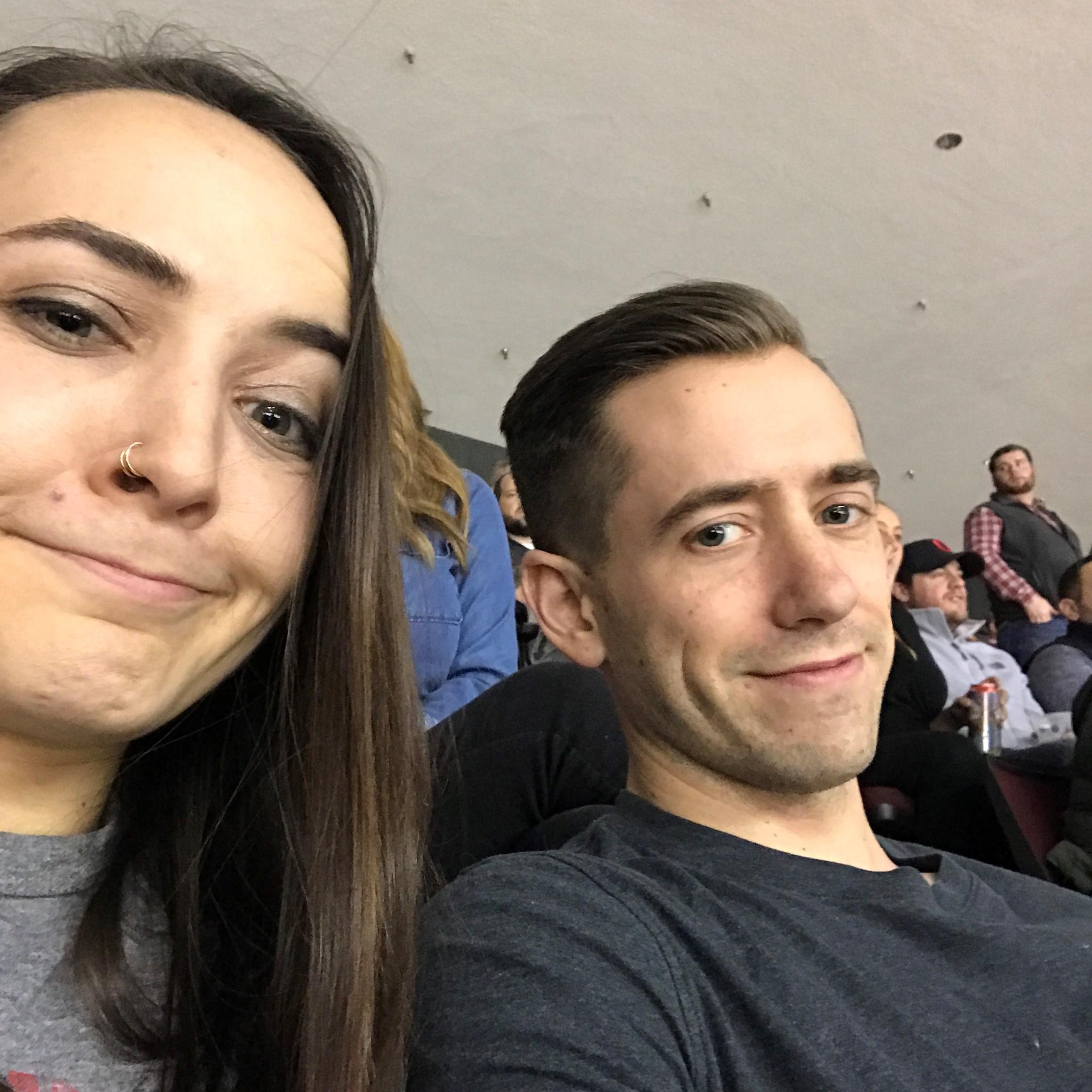 One of our first dates to the cyclones hockey game in Cincinnati vs. the Fort Wayne Komets. January 2018.
