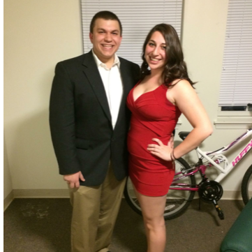 April 24th 2015- We had known each other for 2 years prior but this was the day that we went to date party together. This is our first picture of just the two of us.