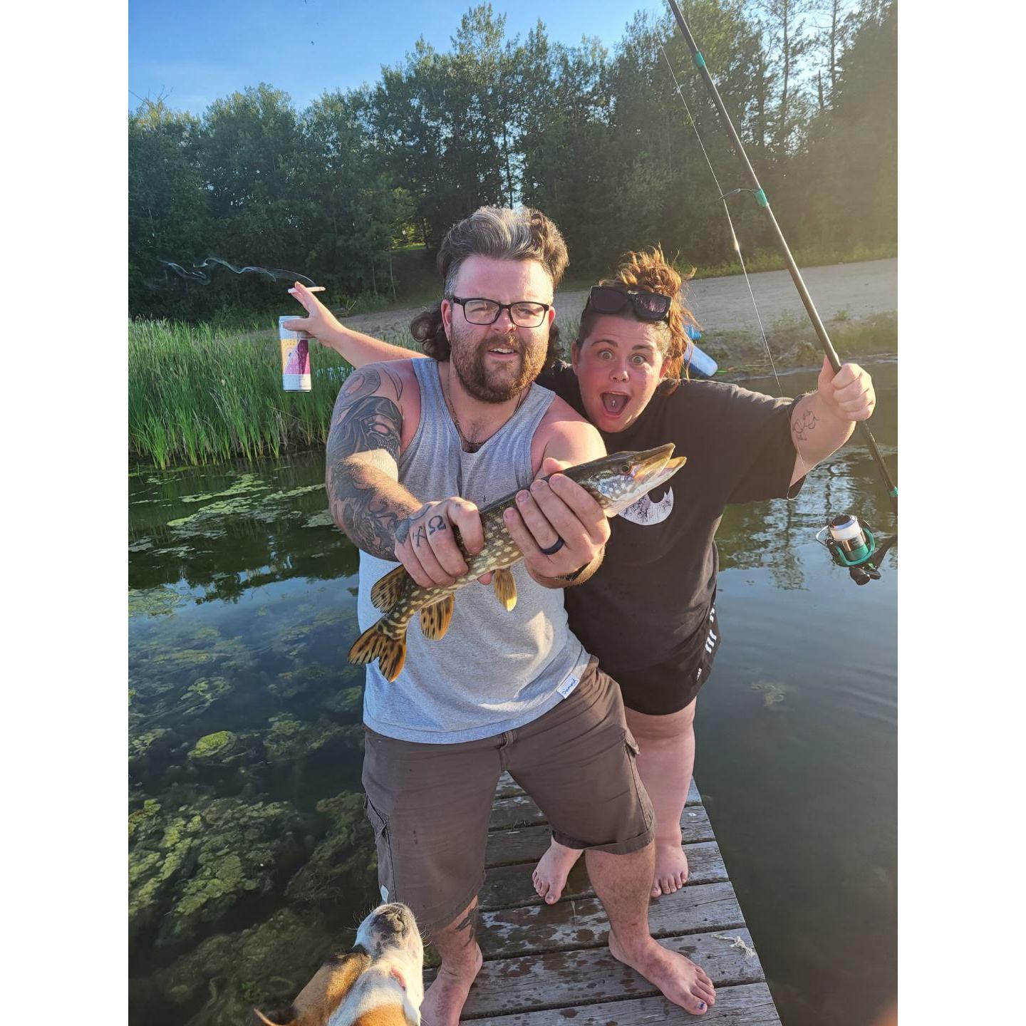 Aaron learns to Fish!