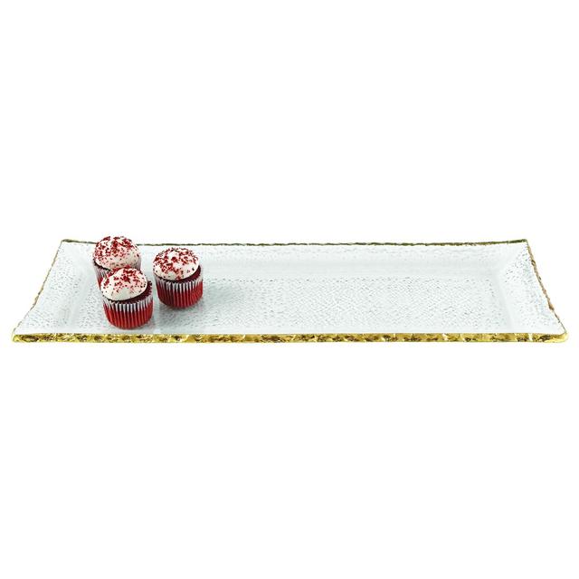 BADASH GOLD-LINE GLASS TRAY