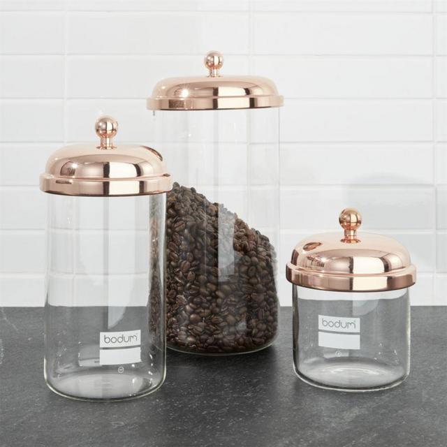 Bodum ® Chambord Classic Copper Storage Jars, Set of 3