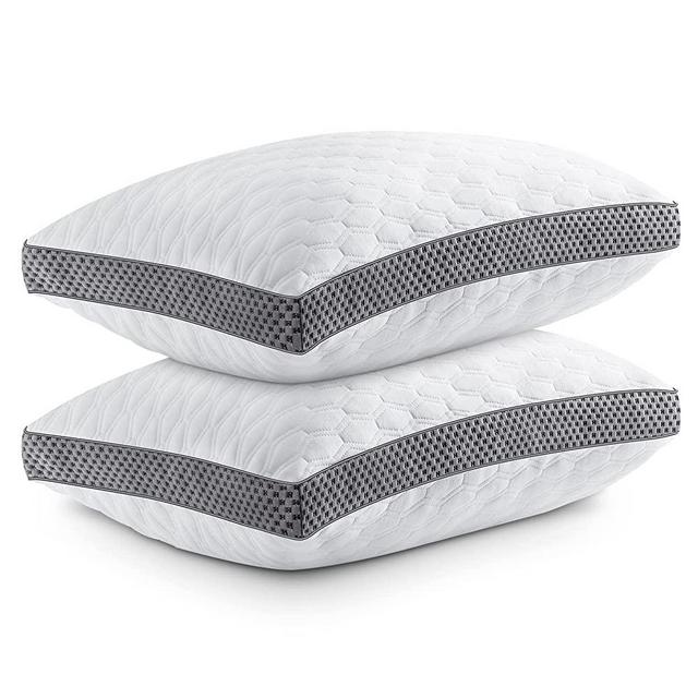 BedStory Bed Pillows for Sleeping, Shredded Memory Foam Pillows King Size Set of 2, Adjustable Loft King Pillows with Removable Cover, Premium Cooling Gel Memory Foam Fill, CertiPUR-US Certified