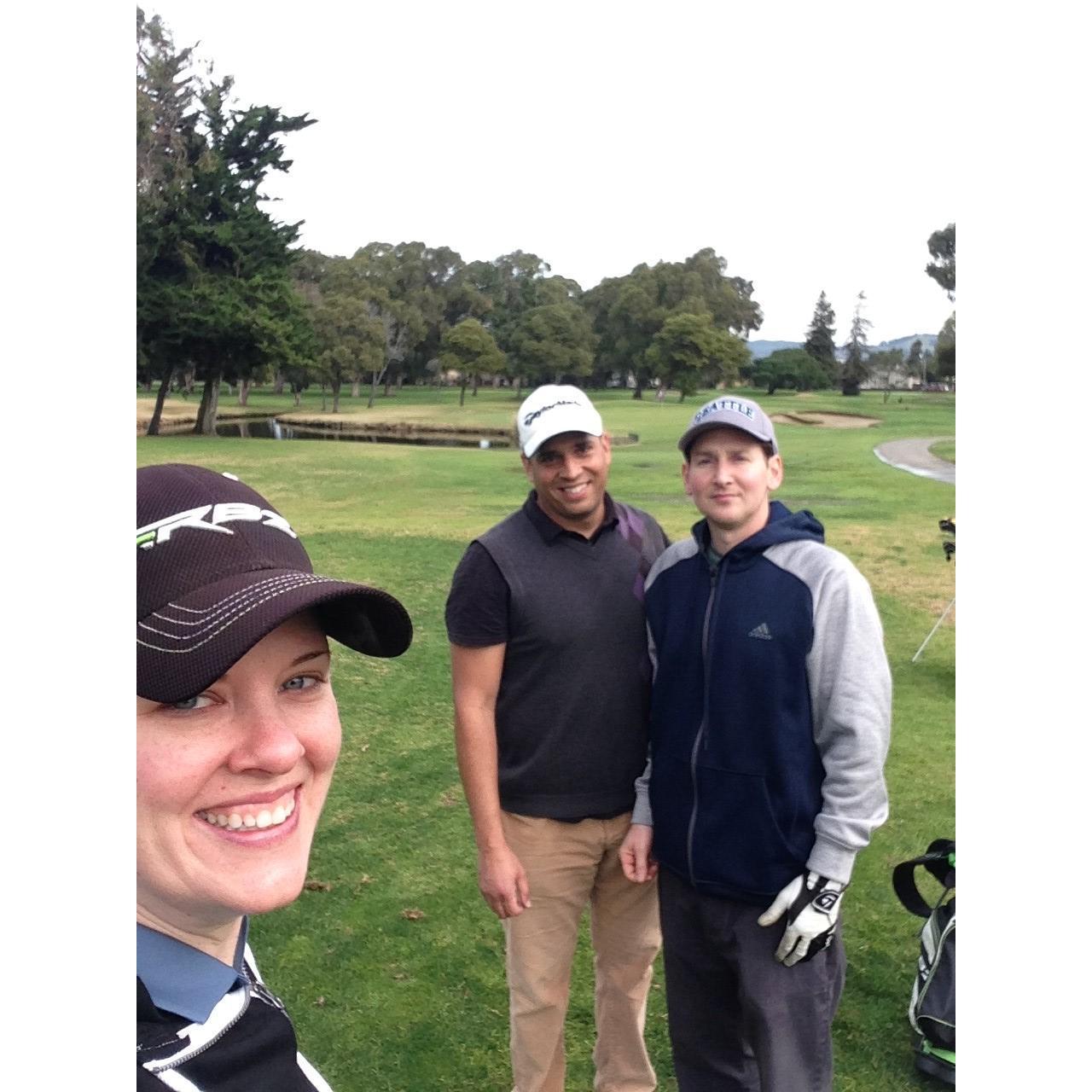 Tagging along with the guys