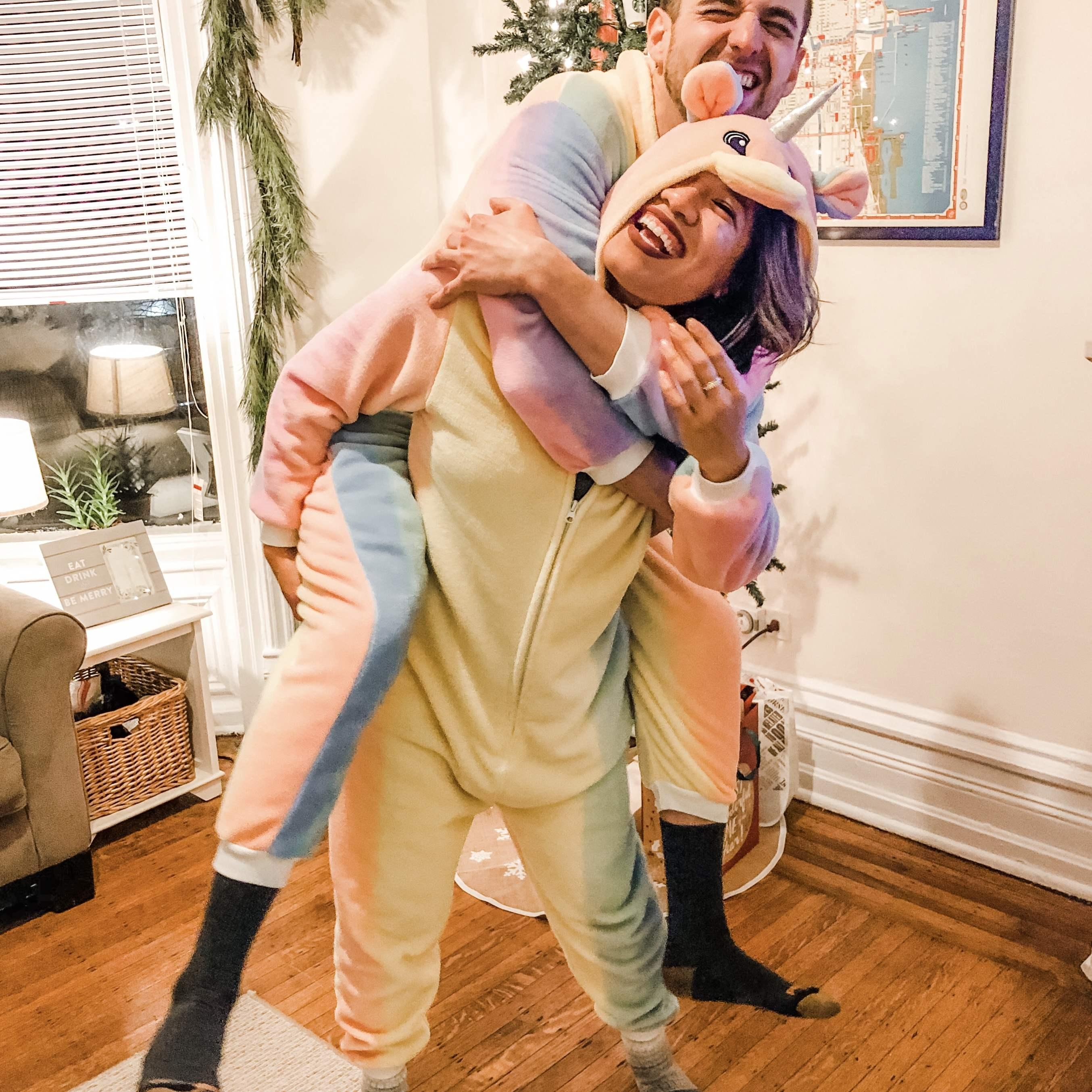Couple prancing into their second new year as Unicorns