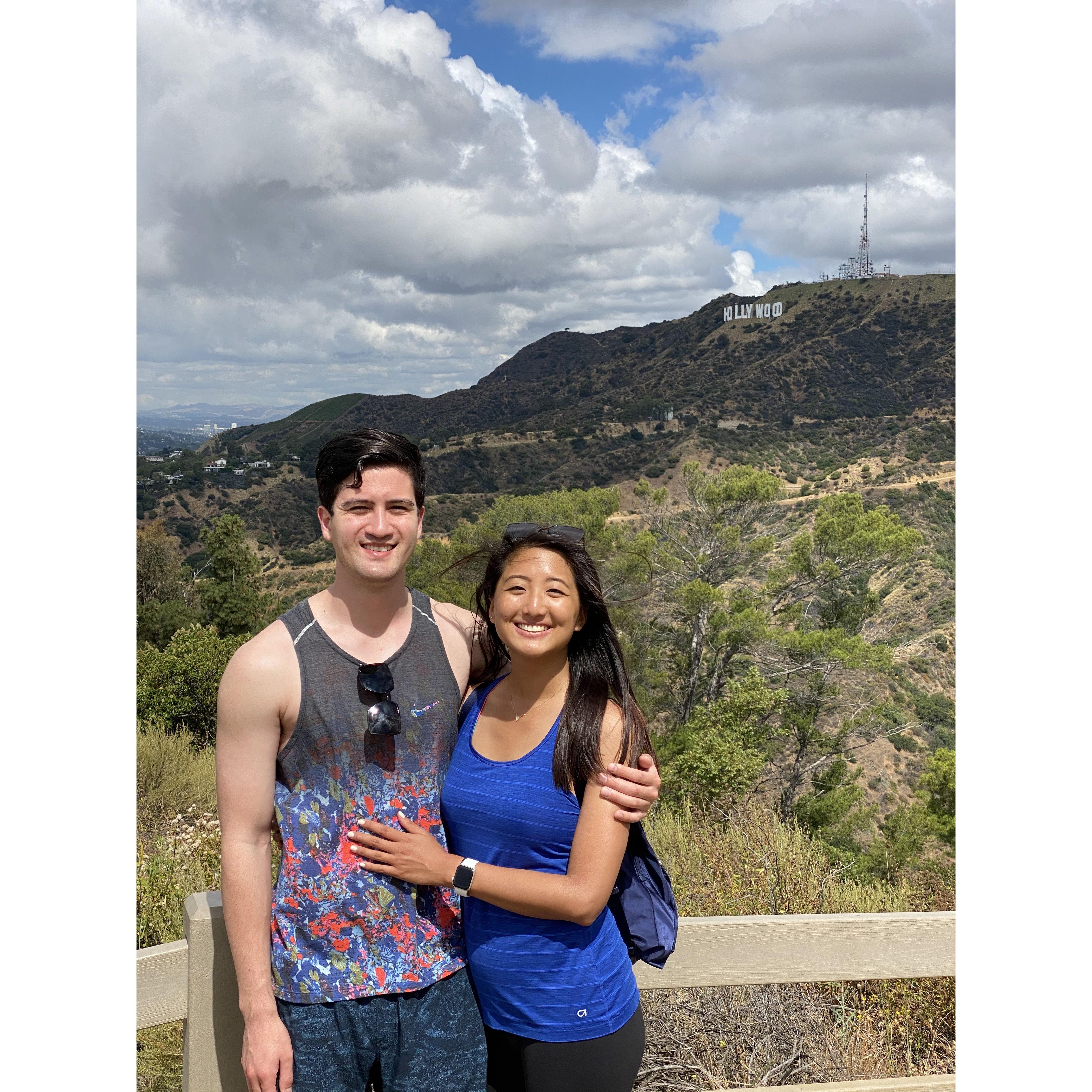 Our first roadtrip together - hike under the Hollywood sign