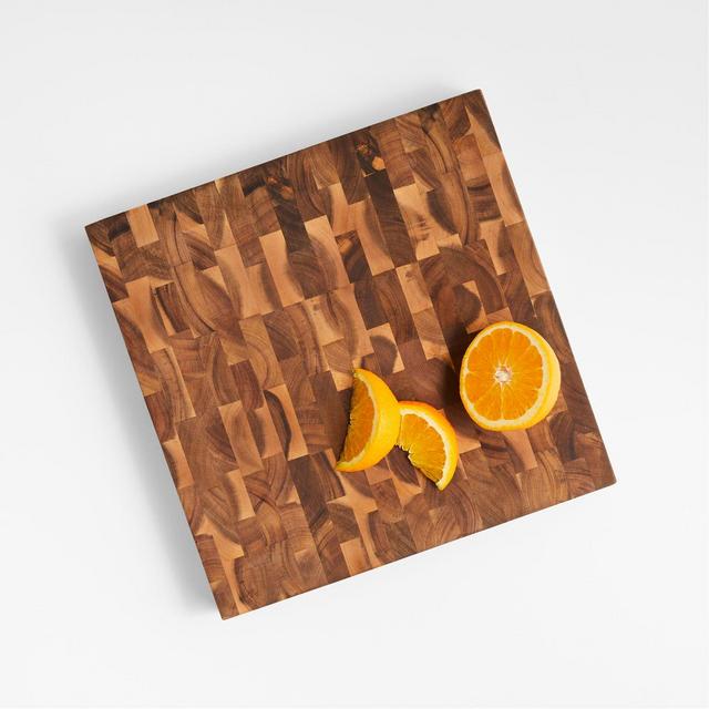 Crate & Barrel Acacia End-Grain Cutting Board