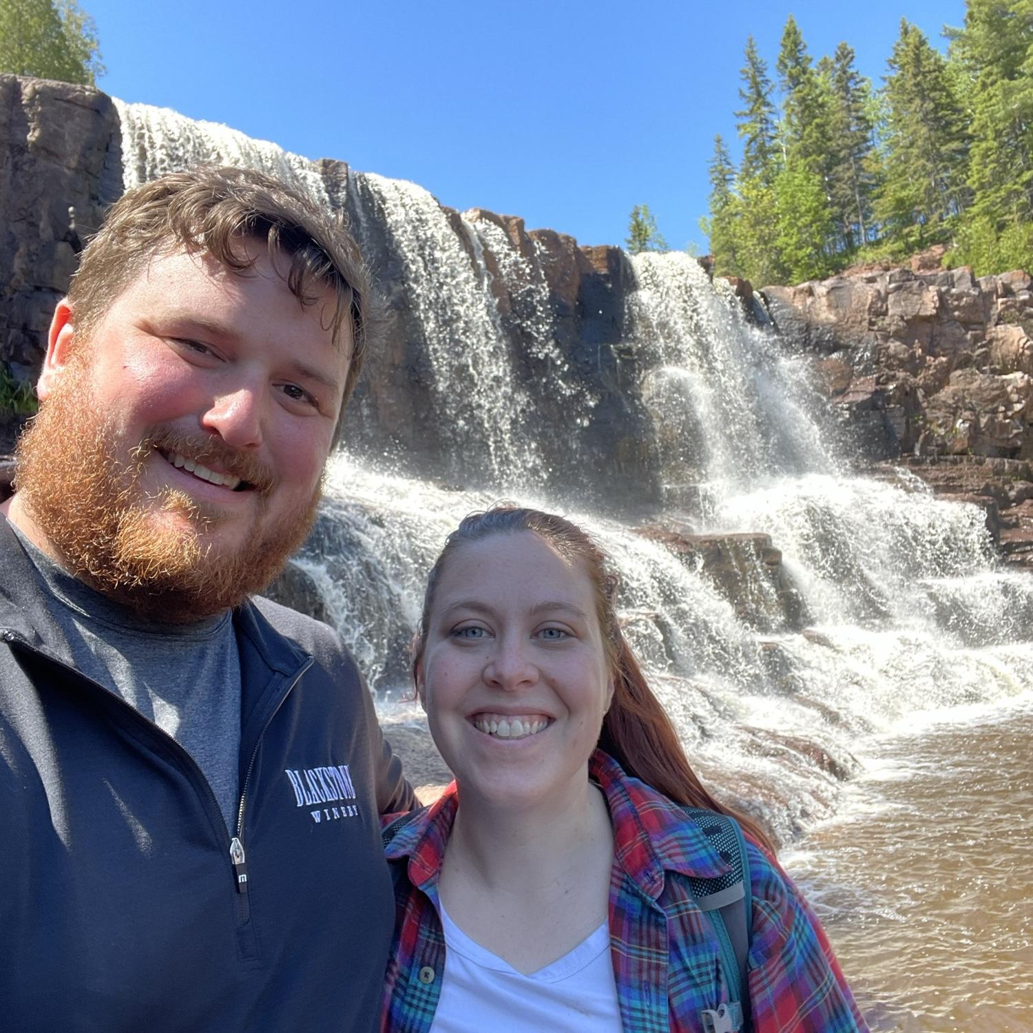 First photo Jared took of us! At Gooseberry Falls state park