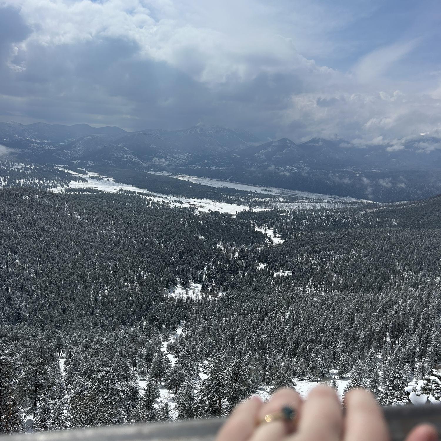Twin Sisters just beyond the clouds