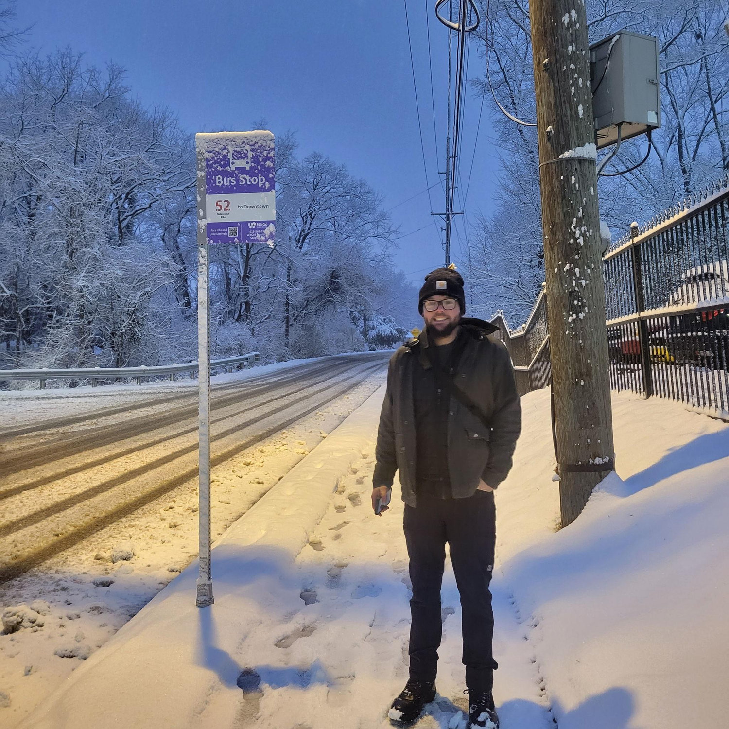 Our bus stop for over two years that took us everywhere it could