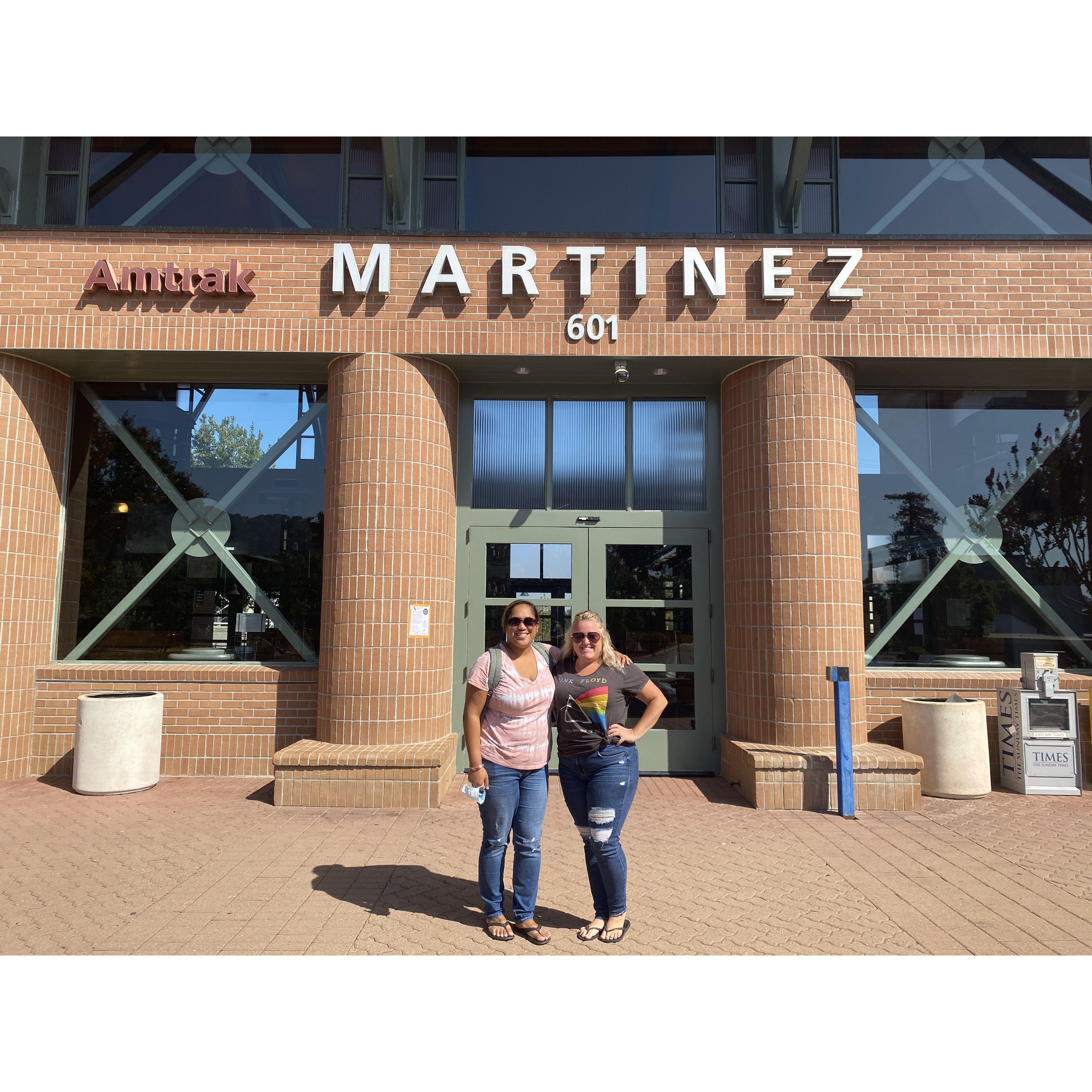 Lithe's first train ride. Amtrak Martinez