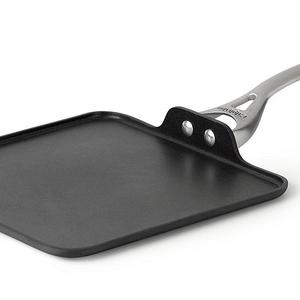 Calphalon Contemporary Hard-Anodized Aluminum Nonstick Cookware, Square Griddle Pan, 11-inch, Black