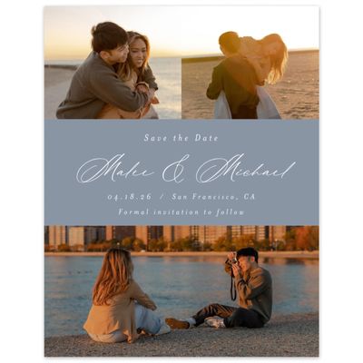 Dusty Blue Wedding Digital Save the Date - Portsmouth Multiphoto