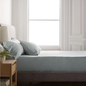 Quince European Linen Fitted Sheet Set in Mist