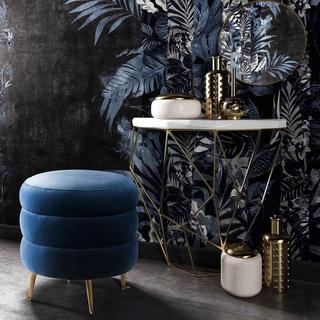 Ladder Velvet Ottoman
