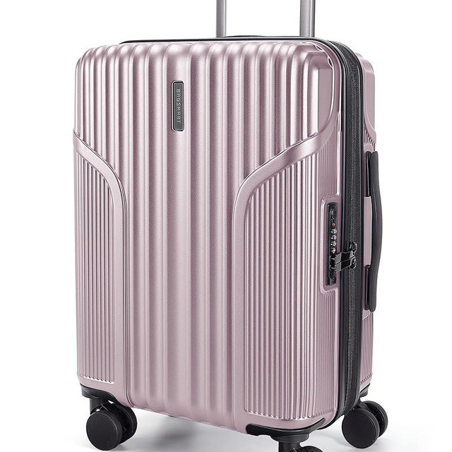 BAGSMART Carry On Luggage 22x14x9 Airline Approved, luggage with Spinner Wheels, 20 Inch Expandable Hardside Carry On Suitcase with TSA Lock Rolling Travel suitcase Carry-On, Pink Lavender
