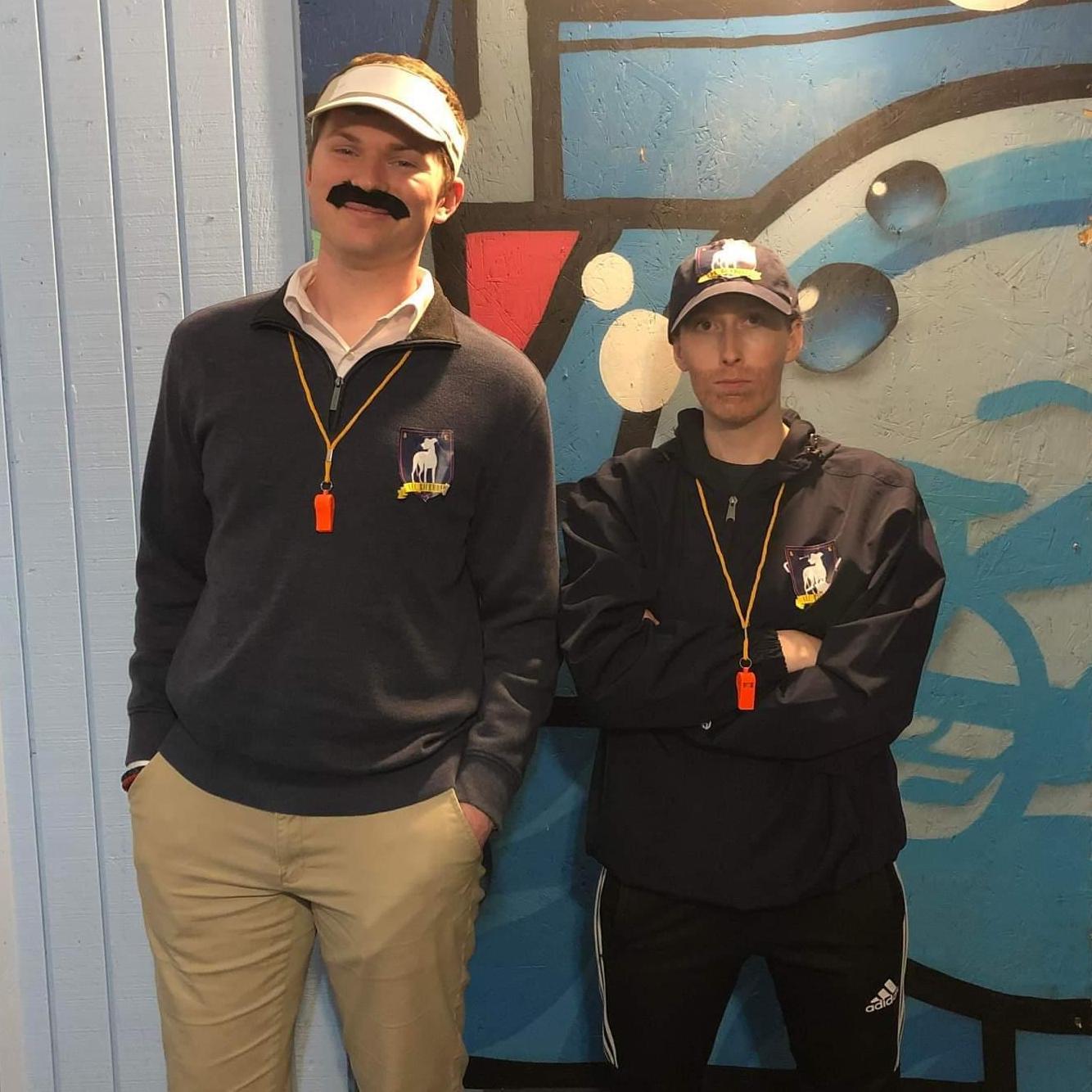 One of our favorite TV shows we've watched together (especially during the tough days of the pandemic) was Ted Lasso. Taken Halloween 2021, at He's Not Here in Chapel Hill.