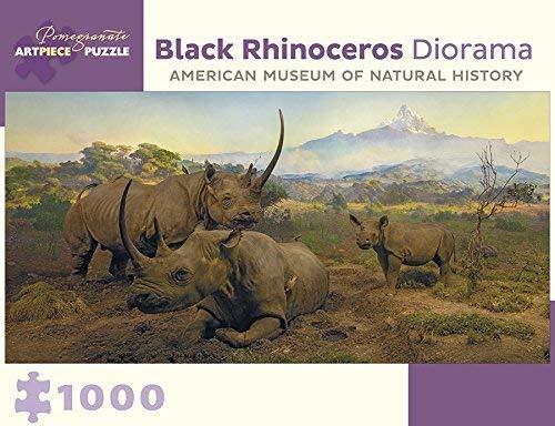 Black Rhinoceros Diorama 1000-Piece Jigsaw Puzzle