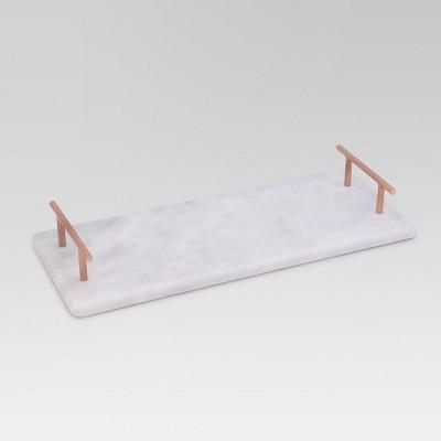 Rectangle Marble Serving Tray - White - Project 62™