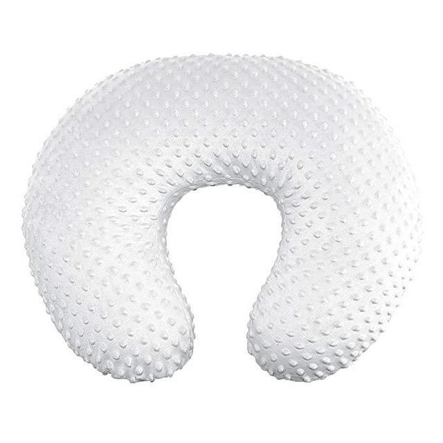 Owlowla Minky Nursing Pillow Cover, Breastfeeding Pillow Slipcover Fits Nursing Pillow for Baby Boy Girl(White)