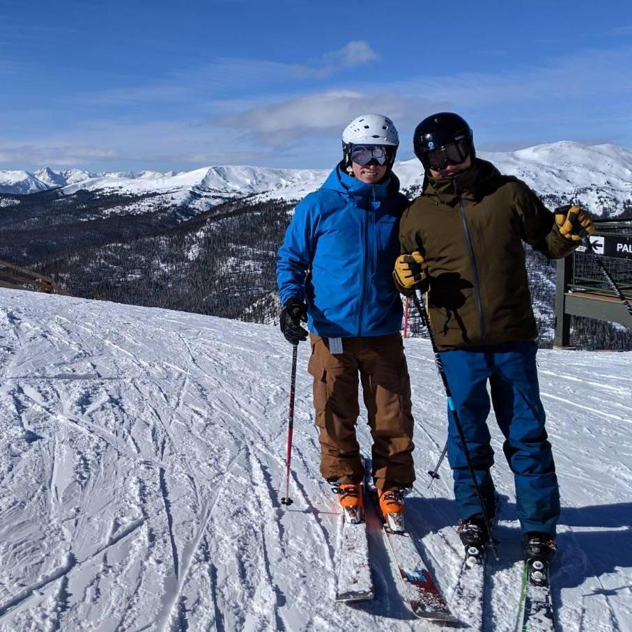 Ricky's starting to look like a skier