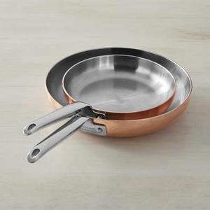 Williams Sonoma Professional Copper Fry Pan Set, 8" & 10"