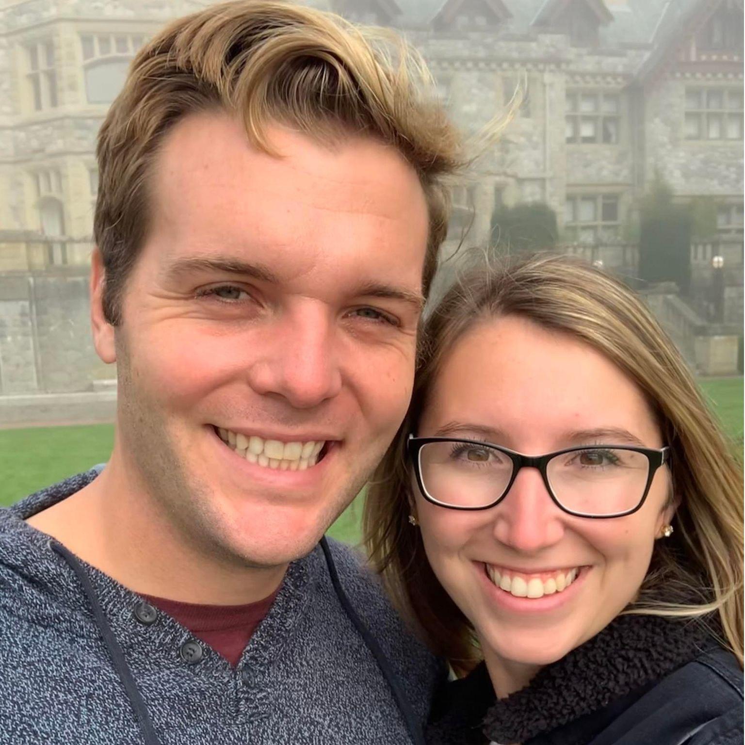 Exploring the grounds at Royal Roads in Victoria, BC