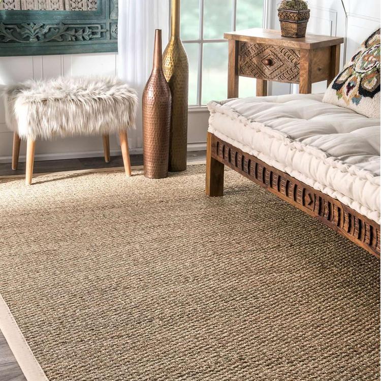 nuLOOM Rugs, Elijah Seagrass With Border Area Rug Zola