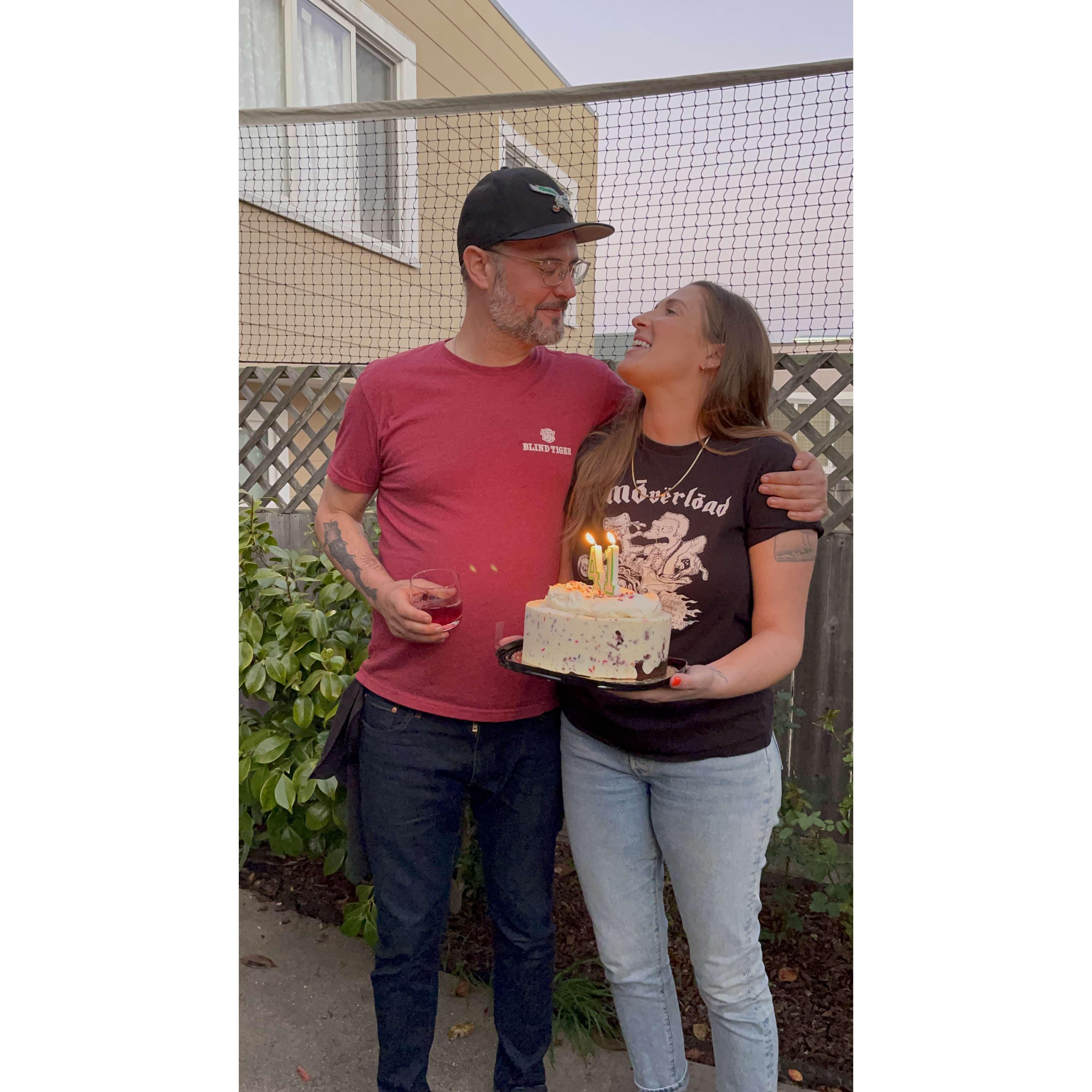 Mo's 41st birthday party in the backyard!