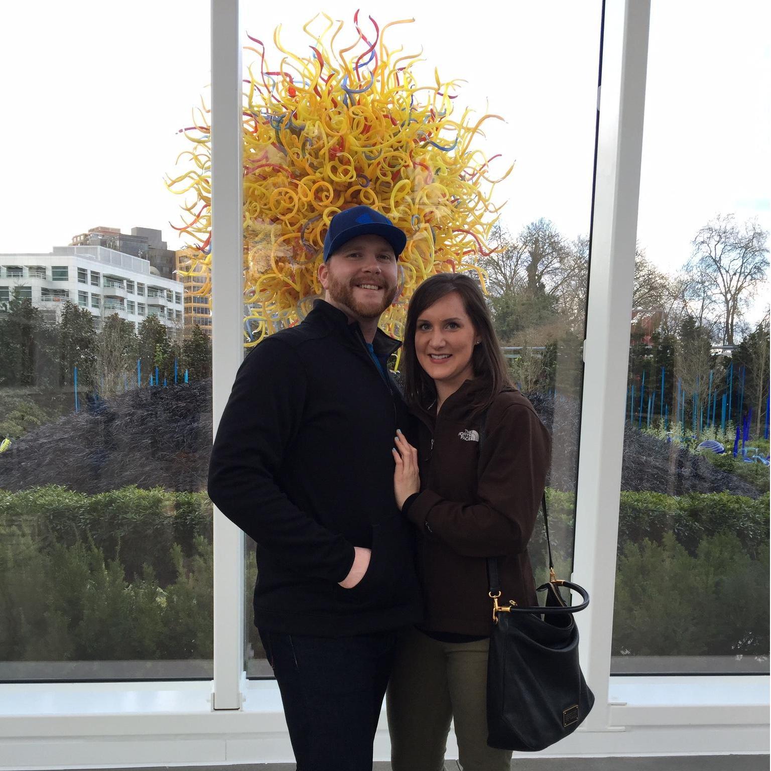Seattle Space Needle and Chihuly Garden and Glass for Corley's birthday