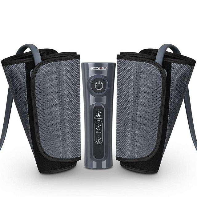 CINCOM Leg Massager for Circulation Air Compression Calf Massager with 2 Modes 3 Intensities and Helpful for RLS and Edema Muscles Relaxation（FSA or HSA Approved）