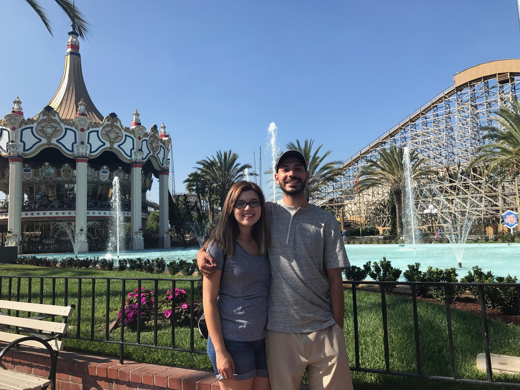 At Great America- the day Angel asked Alora to be his girlfriend!