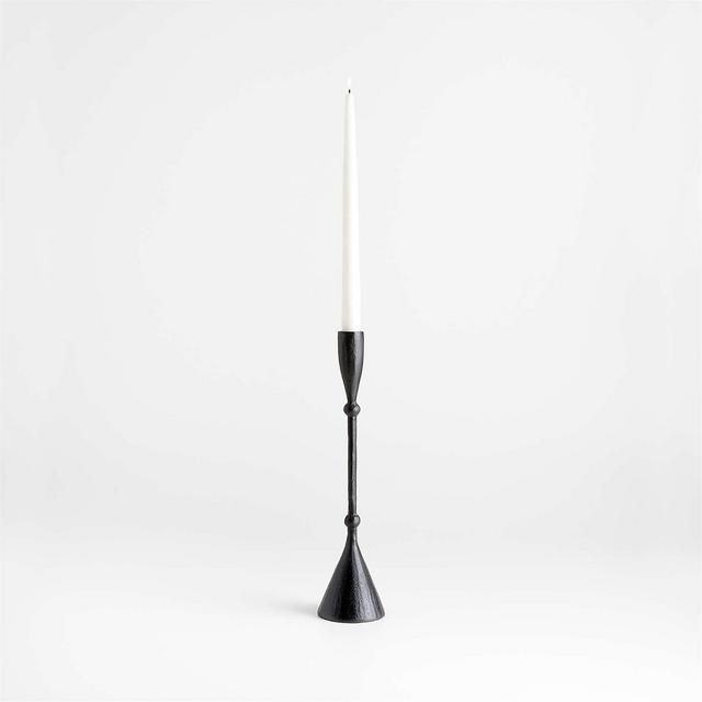 Ferric Small Black Metal Taper Candle Holder