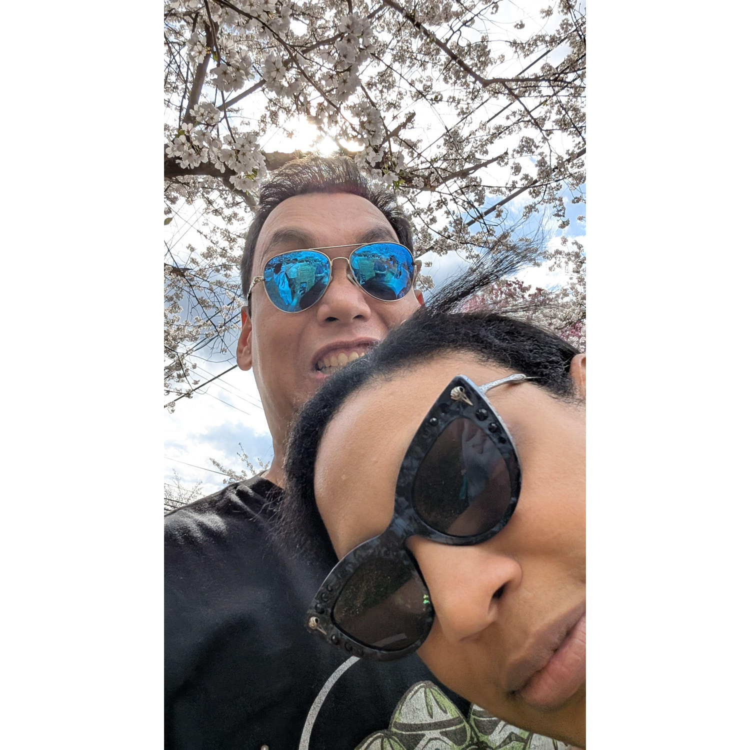 Taking it all in during the Cherry Blossom season